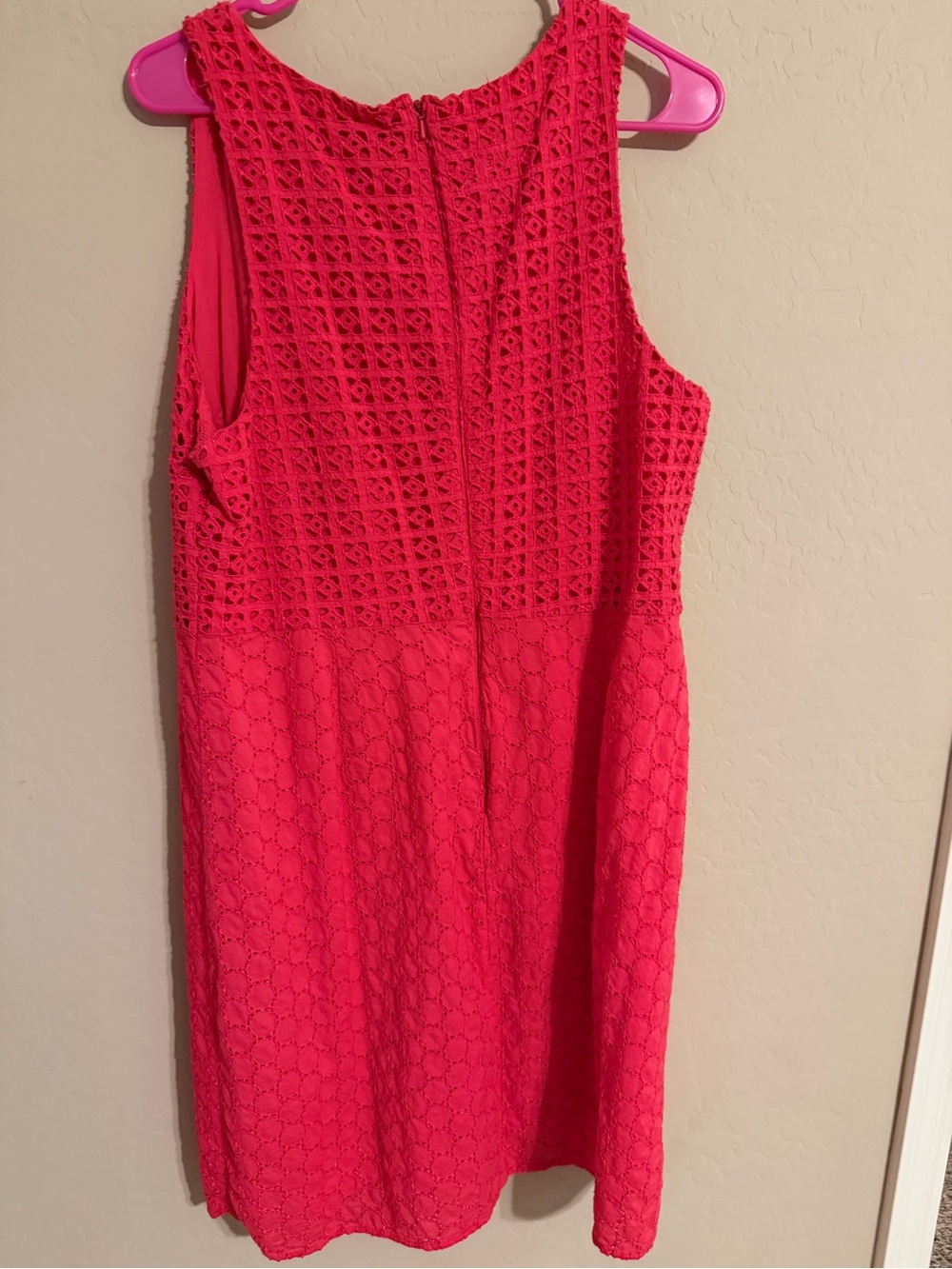 Old Navy Hot Pink Crochet-Detail Midi Dress
